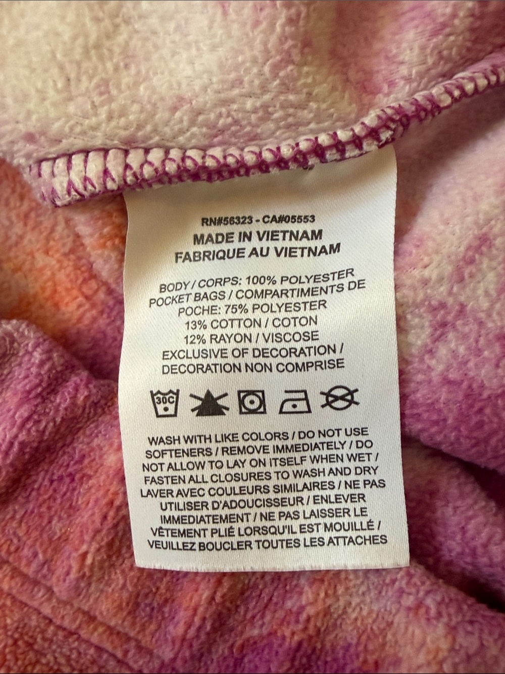 Nike Therma-FIT Oversized Half Zip Fleece Pullover Sweatshirt Pocket Pink Sz XS - Picture 8 of 12